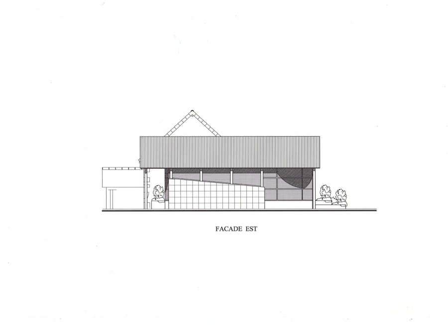 Plan de façade par architecte DPLG pour projet de construction de mairie dans le 64 Plan de façade par architecte DPLG pour projet de construction de mairie dans le 64